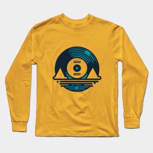 Music Disk music lover icon design Long Sleeve T-Shirt